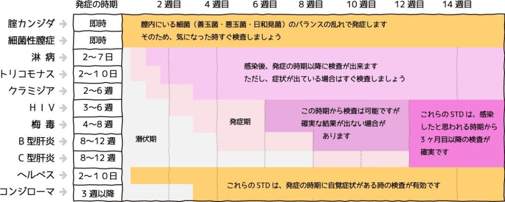 検査のタイミング　性感染症検査