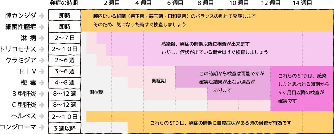 検査のタイミング　性感染症検査